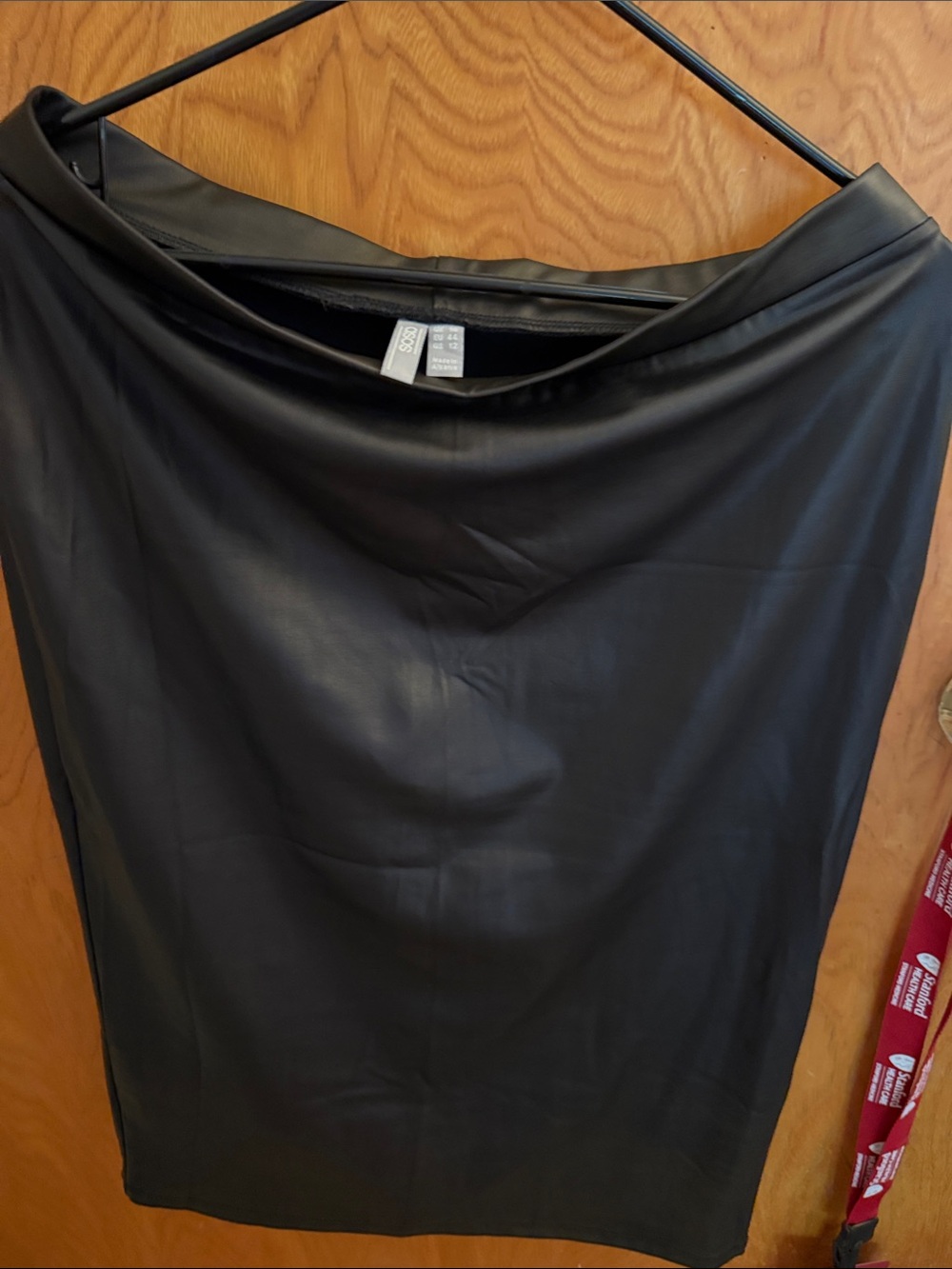 ASOS Black Faux Leather Pencil Skirt